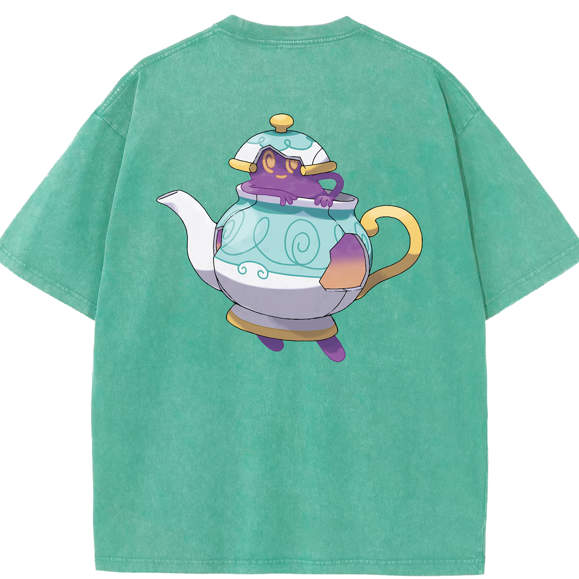 （画像用） ポケットモンスター Pokémon 綿100% ヴィンテージ風 半袖Tシャツ（背面プリント）